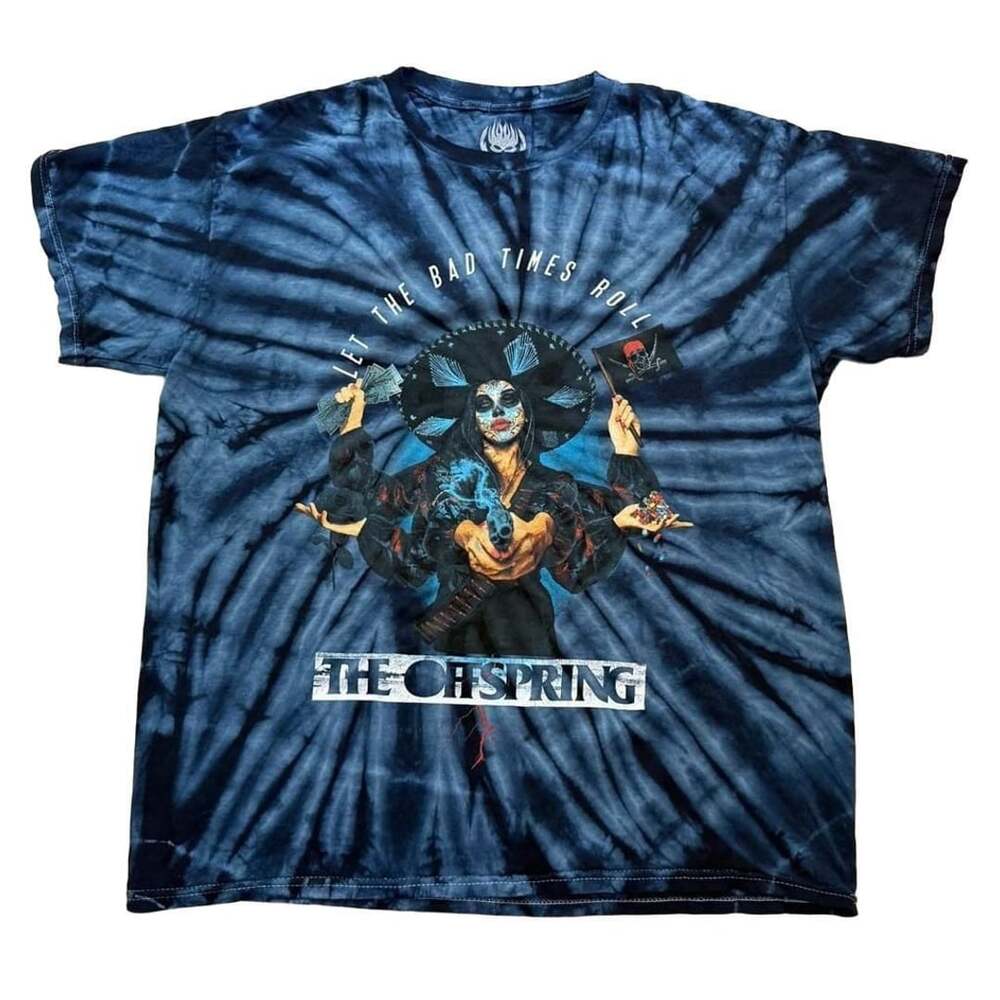The Offspring Let The Bad Times Roll Concert Tour Tie Dye T-Shirt Size L